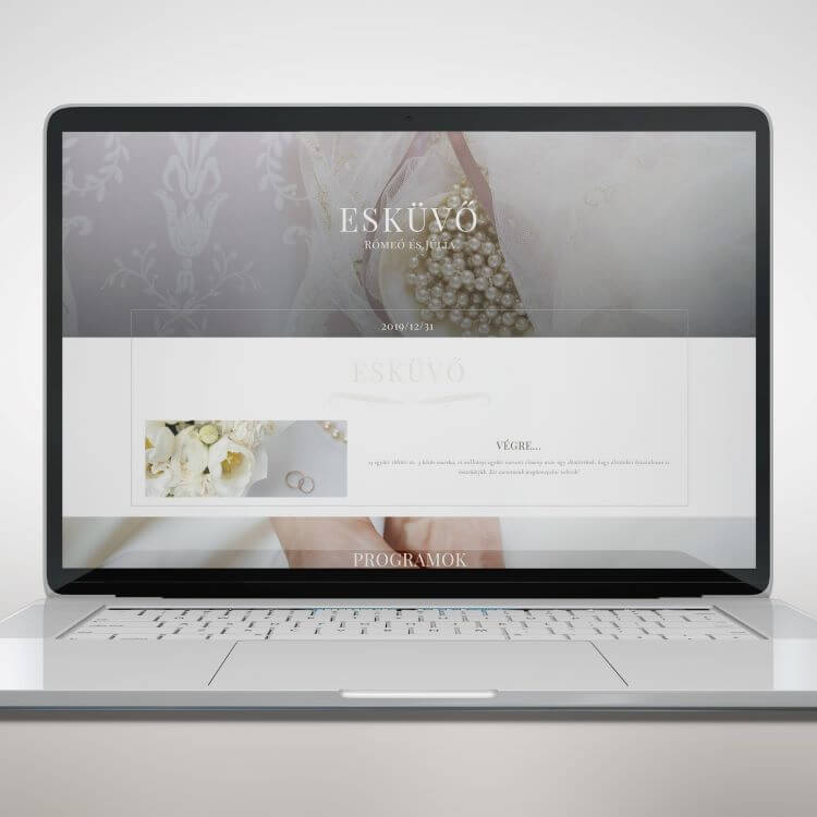 Esküvői honlap design